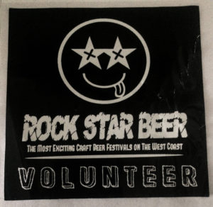 The Volunteer Sticker at the Rock Star Beer and Music Festival. 