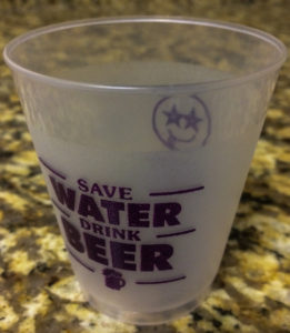 The tasting cups at the Rock Star Beer and Music Festival. 